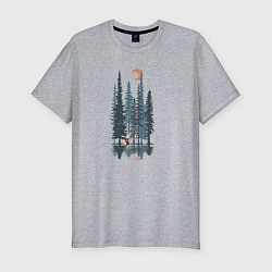 Футболка slim-fit Лисьи Деревья, цвет: меланж