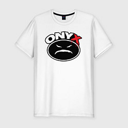 Футболка slim-fit Onyx - black logo, цвет: белый