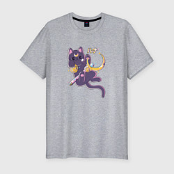 Мужская slim-футболка The Moon Cat