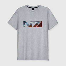 Футболка slim-fit Mass Effect N7 -Shooter, цвет: меланж