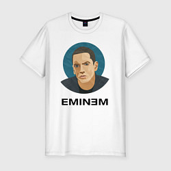 Футболка slim-fit Eminem поп-арт, цвет: белый