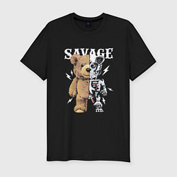 Футболка slim-fit Savage Bear, цвет: черный