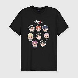 Футболка slim-fit Stray Kids Chibi, цвет: черный