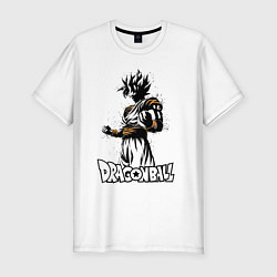 Футболка slim-fit Dragon Ball - Goku Son - Герой, цвет: белый