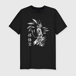 Футболка slim-fit Goku Son - Dragon Ball - Персонаж, цвет: черный