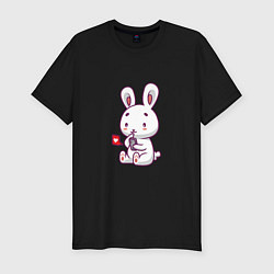 Футболка slim-fit Rabbit like, цвет: черный