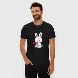 Футболка slim-fit Rabbit like, цвет: черный — фото 2