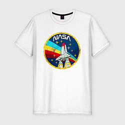 Футболка slim-fit NASA - emblem - USA, цвет: белый