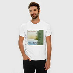 Футболка slim-fit Лес и озеро, цвет: белый — фото 2
