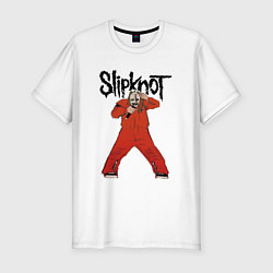 Футболка slim-fit Slipknot fan art, цвет: белый