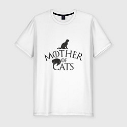 Мужская slim-футболка Мать котов