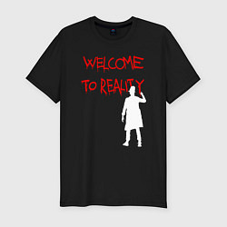 Футболка slim-fit Welcome to reality, inscription in blood, цвет: черный