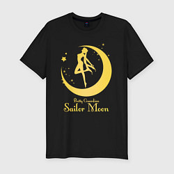 Футболка slim-fit Sailor Moon gold, цвет: черный