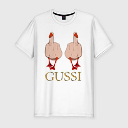 Футболка slim-fit Два весёлых гуся - GUSSI - Fashion 2055, цвет: белый