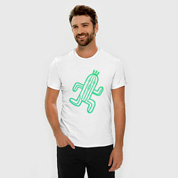 Футболка slim-fit Файнал фентези Cactuar, цвет: белый — фото 2