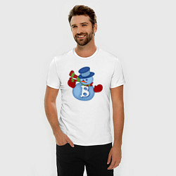 Футболка slim-fit Snowman BTC, цвет: белый — фото 2