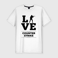 Футболка slim-fit Counter Strike love classic, цвет: белый