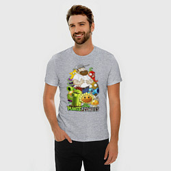 Футболка slim-fit Craaazy Dave plants, цвет: меланж — фото 2