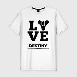 Футболка slim-fit Destiny love classic, цвет: белый