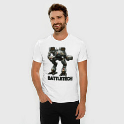 Футболка slim-fit Battletech - 16 bit, цвет: белый — фото 2