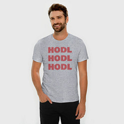 Футболка slim-fit Hodl Вязанный, цвет: меланж — фото 2