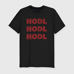 Футболка slim-fit Hodl Вязанный, цвет: черный