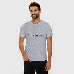 Футболка slim-fit I Hate Sex, цвет: меланж — фото 2