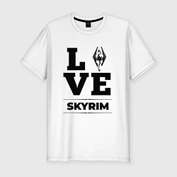 Мужская slim-футболка Skyrim love classic