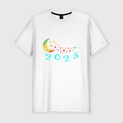 Футболка slim-fit Night 2023, цвет: белый