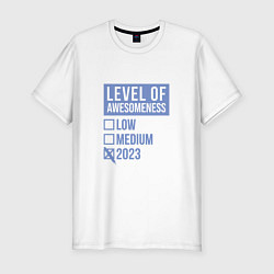 Футболка slim-fit Level 2023, цвет: белый