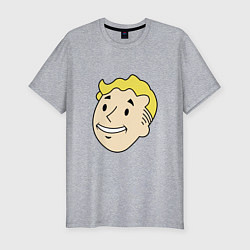 Футболка slim-fit Vault boy head, цвет: меланж