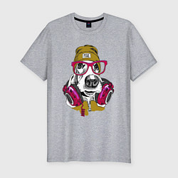 Футболка slim-fit Dj dog, цвет: меланж