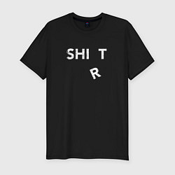 Футболка slim-fit Shirt shit, цвет: черный