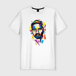 Мужская slim-футболка Геометрический портрет Тома Харди