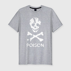 Мужская slim-футболка Poison sign