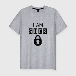 Мужская slim-футболка I am Sher locked