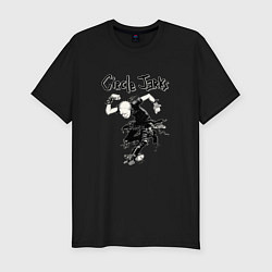 Футболка slim-fit Circle Jerks панк рок группа, цвет: черный