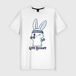 Футболка slim-fit Gym bunny, цвет: белый