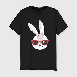 Футболка slim-fit Кролик в солнечных очках, цвет: черный