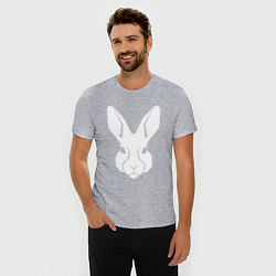 Футболка slim-fit White rabbit head, цвет: меланж — фото 2