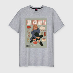 Мужская slim-футболка Пауэр из Chainsaw Man