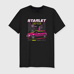 Футболка slim-fit Toyota Starlet ep81, цвет: черный