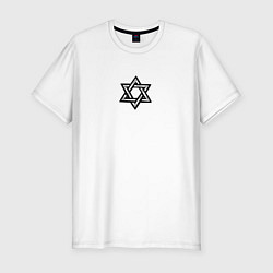 Футболка slim-fit Давидова звезда, цвет: белый