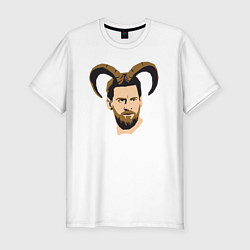 Мужская slim-футболка Messi goat