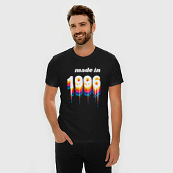 Футболка slim-fit Made in 1996 liquid art, цвет: черный — фото 2