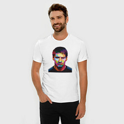 Футболка slim-fit Face Messi, цвет: белый — фото 2