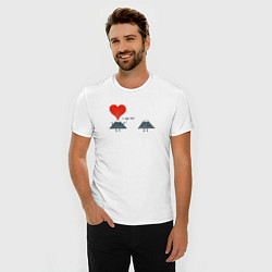 Футболка slim-fit I lava you!, цвет: белый — фото 2