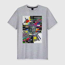 Футболка slim-fit Будда телепомехи, цвет: меланж