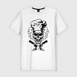 Футболка slim-fit The cooks skull, цвет: белый