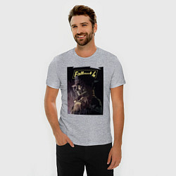 Футболка slim-fit Fallout 4 - Nick Valentine, цвет: меланж — фото 2